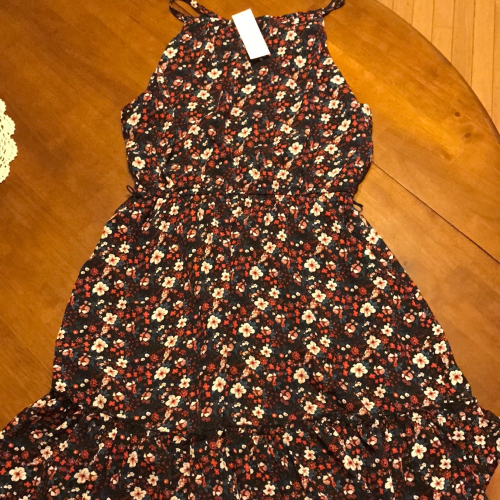 Fall Floral tank mini dress